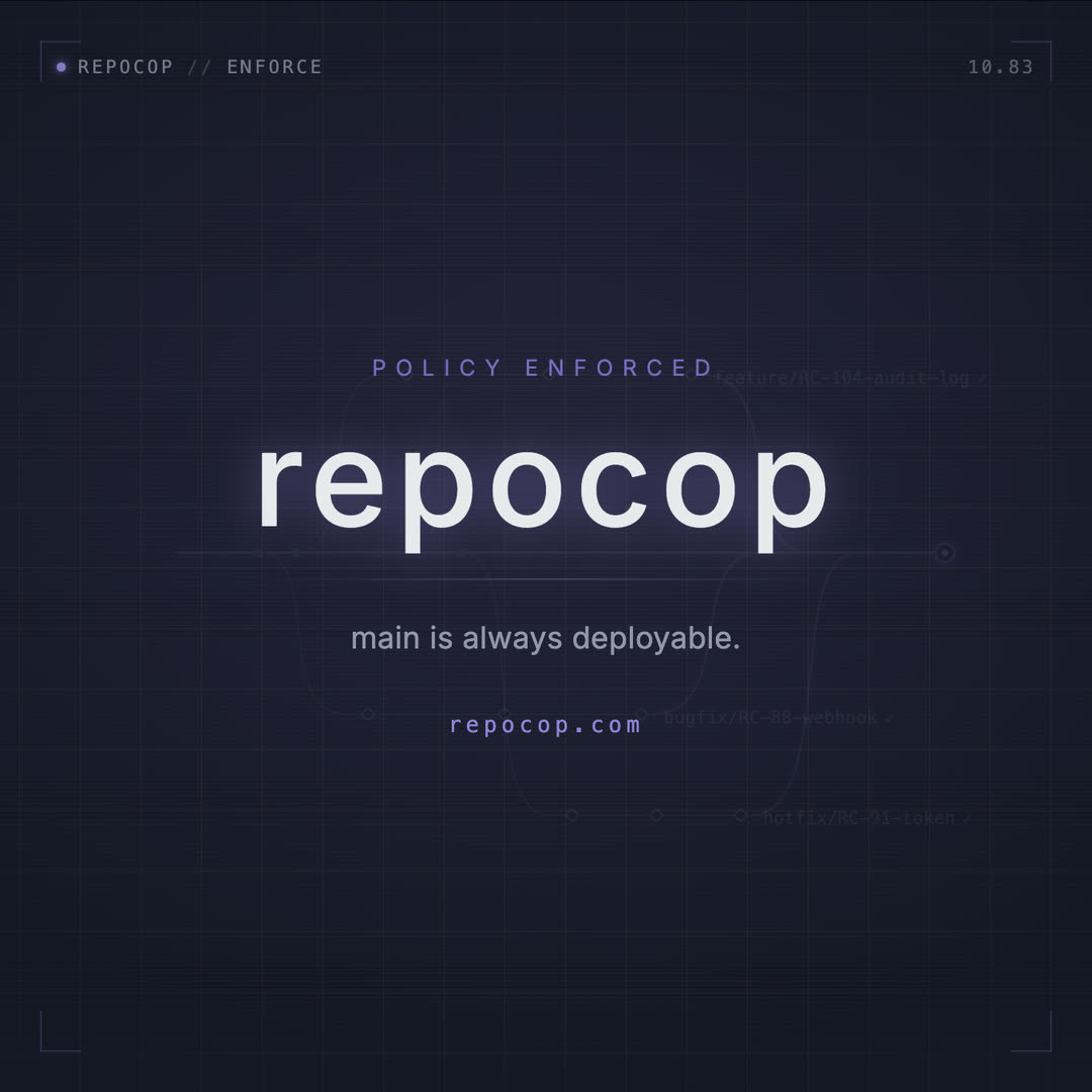 RepoCop — main is always deployable.